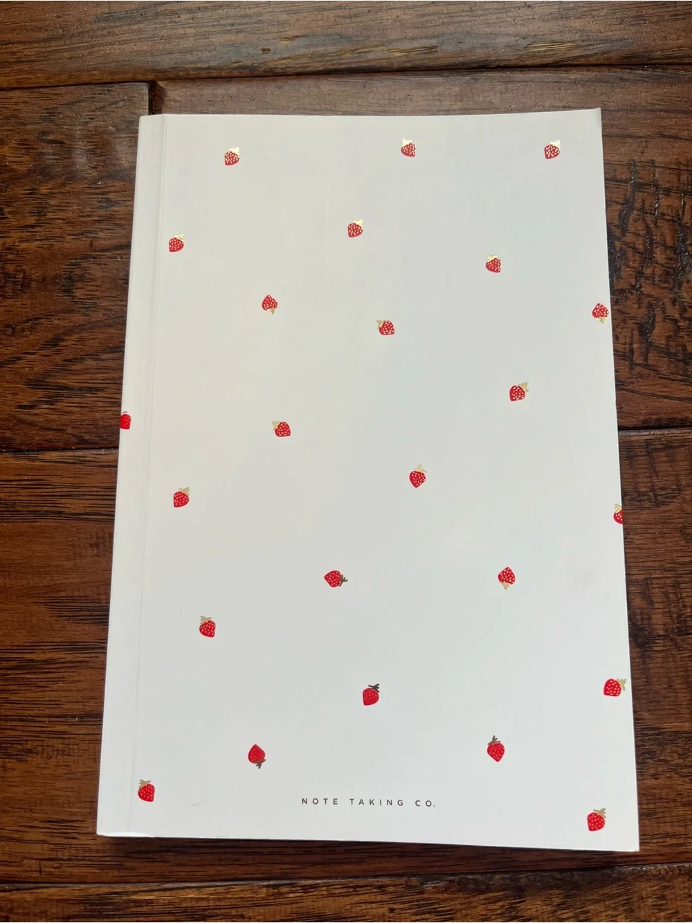 Special Lined Strawberry Composition Notebook White- West Emory
